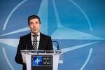 Nato. Anders Fogh Rasmussen sløjfer Nato-samarbejdet med russerne efter krisen i Ukraine og de russiske soldaters indtog på Krim. 