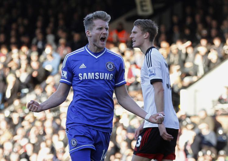 HATTRICK. Med alle tre mål mod Fulham i sidste weekend var Andre Schürrle Chelseas helt store helt. 