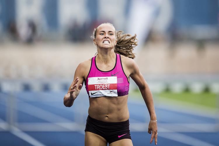 REKORD. 400 meter hækkeløb er Stina Troest oprindelige disciplin, men hun var udtaget til VM i 800 meter løb. 