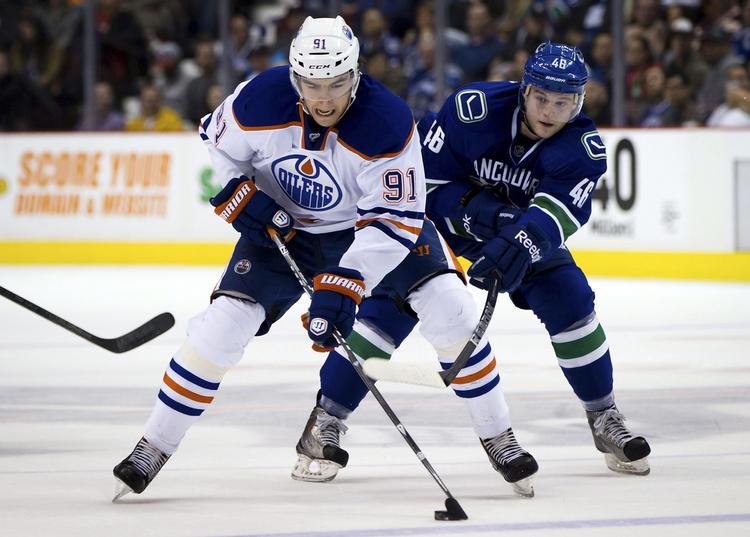 Talent. Nicklas Jensen (th) forlod Herning i 2010, da han rejste over Atlanten og indledte karrieren, der kulminerede med debut i NHL i sidste sæson. 