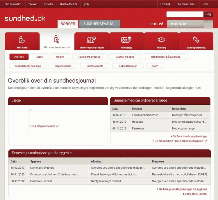 Sundhedsjournalen byder på en række nye funktioner og samler data om patienten på tværs af regioner og sundhedsvæsen. 