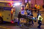 Ifølge politiet kørte bilen gennem en barrikade kort efter klokken halv et om natten. 