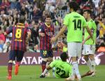 7-0. Med sine tre scoringer mod Osasuna nåede Lionel Messi op på 370 mål for Barcelona. 