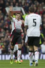 Mål. Midtbanemanden er nu oppe på 171 scoringer for Liverpool. 