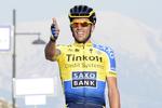 bjergkonge. Alberto Contador fejrer den overbevisende sejr på fjerde etape af Tirreno Adriatico. 