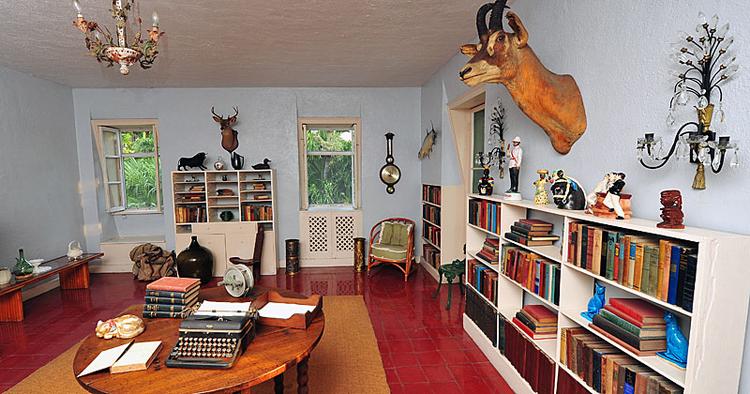 Centrum. Arbejdsværelset var stedet, hvor Hemingway skrev sine bøger, mens han boede i Key West. 