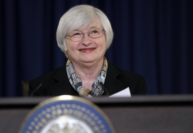 debut. Janet Yellen skulle i går for første gang repræsentere Den Amerikanske Centralbank ved pressemødet efter bankens månedlige rentemøde. Yellen afløste Ben Bernanke tidligere på året. 