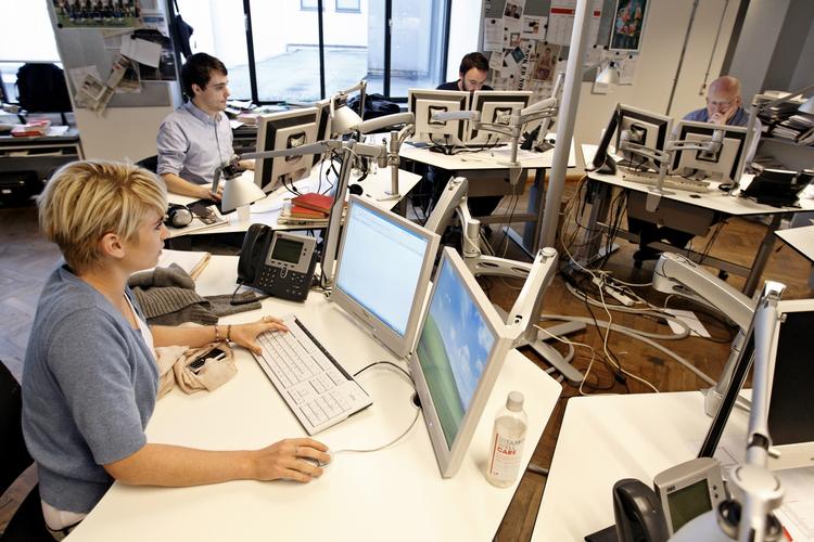 Netredaktionen. Alle praktikanter på Politiken kommer en tur forbi netredaktionen. 