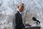 REAKTION. Barack Obama fremlagde planerne for udvidede sanktioner mod Rusland fra en talerstol ud for Det Hvide Hus. 