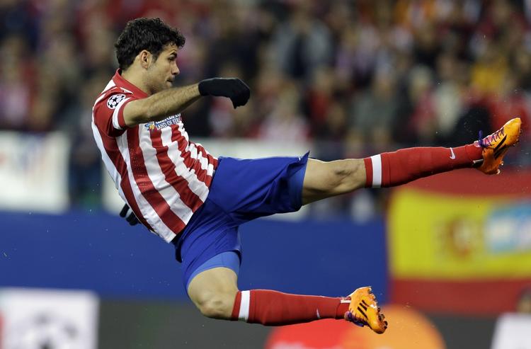4-1. Atleticos Diego Costa scorer kampens første mål i opgøret mod Milan. 