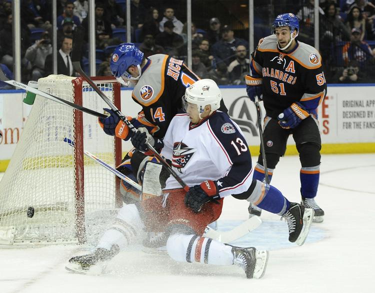 50. Frans Nielsen (th) er det størset og mest effektive danske navn i NHL. 