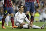 Utilfreds. Cristiano Ronaldo var bestemt ikke tilfreds med kampens forløb i Madrid. 