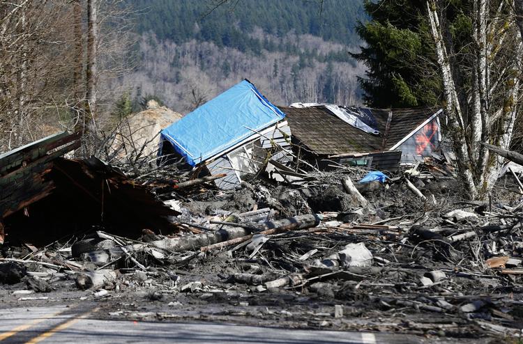 mudderskred. Adskillige huse er blevet revet med af muddermasserne i weekenden nord for Seattle i USA. 