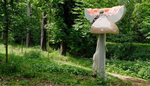 Åbning. Svampeskulpturen er skabt specielt til Ordrupgaards park, hvor det vil tårne sig op mellem træerne og størrelsesmæssigt forvandle gæsterne til insekter i skovbunden. 
