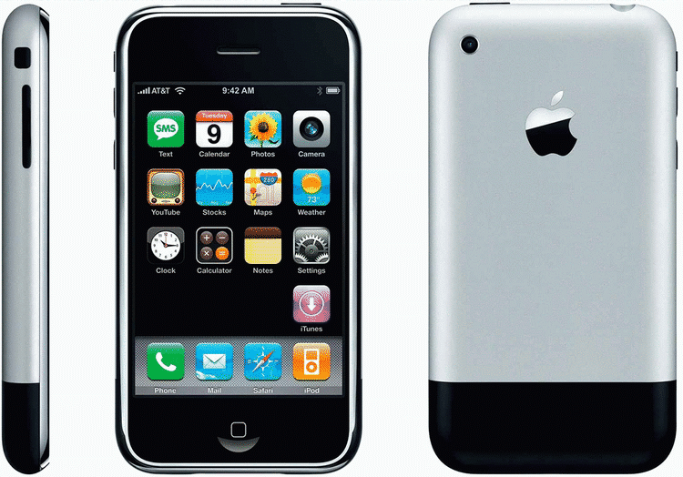 MILEPÆL. Den oprindelige iPhone (bill.) var der ikke mange, der troede på. Men skeptikerne blev overbevist, og idag har Apple solgt 500 millioner iPhones. (Foto: PR/Apple) 