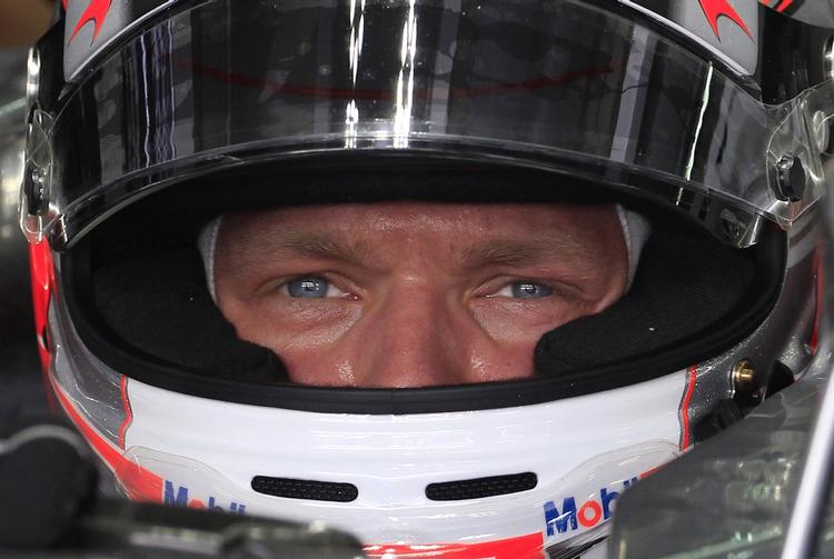 SKUFFET. Fredagens anden træning gav Kevin Magnussen noget at arbejde på. 