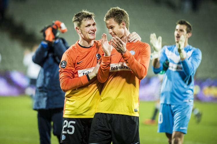 Fremgang. Esbjergspillerne har sagt farvel til 11.-pladsen og er nu nummer 5 i Superligaen. 