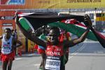 Stortalent.  Geoffrey Kipsang Kamworor er tidligere kuniorverdensmester i cross. Der var ikek meget junior over hans præstation i de københavnske gader. 