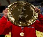 Gyldent. Michael Knudsen har ingen grund til at gemme sig. Syv medaljer blev det til i en stor landsholdskarriere. 