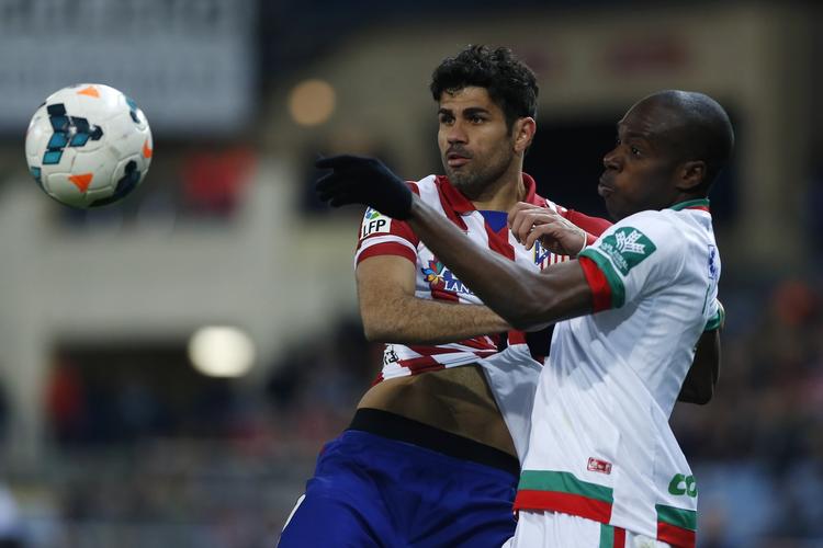 topscorer. Diego Costa (tv) har været en af de afgørende brikker i Atletico Madrids succesfulde sæson. 