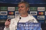ORDGEJL. Pressemødet før kampen brugte Jose Mourinho til at lægge pres på modstanderen. 