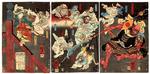 legender. Myter og politisk historie flettes sammen i japansk selvforståelse, som det ses på de smukke træsnit fra perioden 1650-1900. 