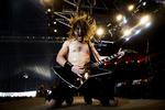 Rock. Airbourne med forsanger og guitarist Joel O'Keeffe i spidsen var blandt dem, der underholdt på Roskilde Festival sidste år. 