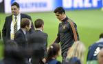 CL. Real Madris Christiano Ronaldo måtte forlade dagens træning med en skade. 