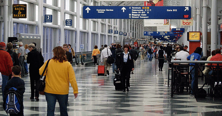 Pres. Chicago O'Hare International Airport er en af verdens største lufthavne. 