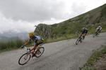 Duel. Contador (tv) og Valverde på vej ned af Sarenne-bjerget i sidste års Tour de France. 