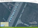 Optrapning. Satellit-fotos friviget af Nato, viser angiveligt  russiske fly på Primorko-Akhtarsk flybasen i det sydlige Rusland. 