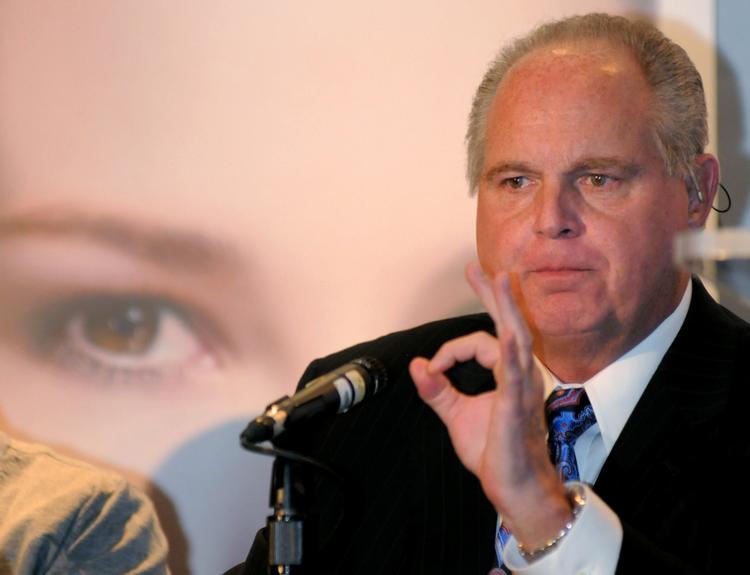 Muggen. Rush Limbaugh mener ikke, at Stephen Colbert er noget godt valg som vært på 'The Late Show'. 