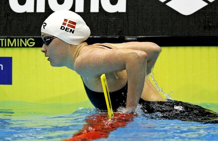 REKORD. I 50 meter rygcrawl i Eindhoven satte Mie Ø. Nielsen nordisk rekord i semifinalen, men blev besejret i finalen. 