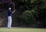Misser. Den førende Bubba Watson kikser et birdieput på 12. hul. 