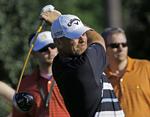 Tee-off. Thomas Bjørn ved 15. hul på Augusta-banen ved Masters-turneringen. 