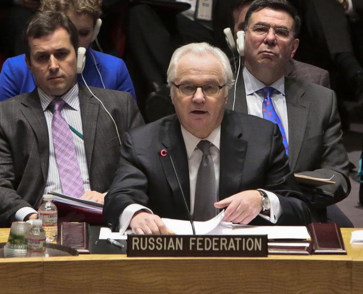 Diplomati. Den russiske FN-ambassadør Vitaly Churkin kan forvente at komme i massivt mindretal under nattens debat om Ukraine. 