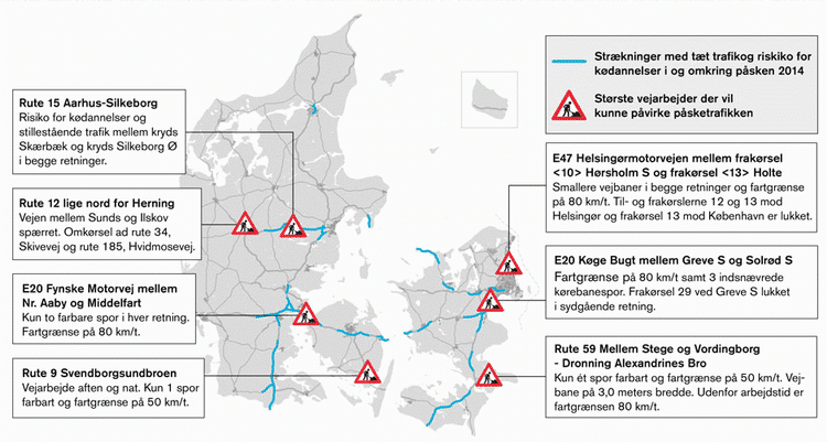 Klik på kortet for at se det i større format.Grafik: Lars Schirmacher Andersen, Vejdirektoratet. 