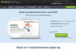 Afvisning. »Den vigtigste debat burde handle om, at virksomheder på nettet, der aktivt indgår i dialog med deres kunder og beder deres kunder give feedback online, vil fremstå bedre end virksomheder, der ikke gør«, siger stifter og leder af Trustpilot, Peter Holten Mühlmann. Skærmdump af den del af hjemmesiden, der henvender sig til virksomheder. 