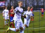 Jubel. Andreas Cornelius har scoret til 1-0 for FCK på straffespark. 