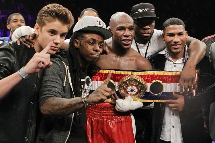 Floyd Mayweather, Justin Bieber, Lil' Wayne, 50 Cent, Yuriyorkis Gamboa