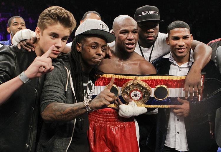 Floyd Mayweather, Justin Bieber, Lil' Wayne, 50 Cent, Yuriyorkis Gamboa