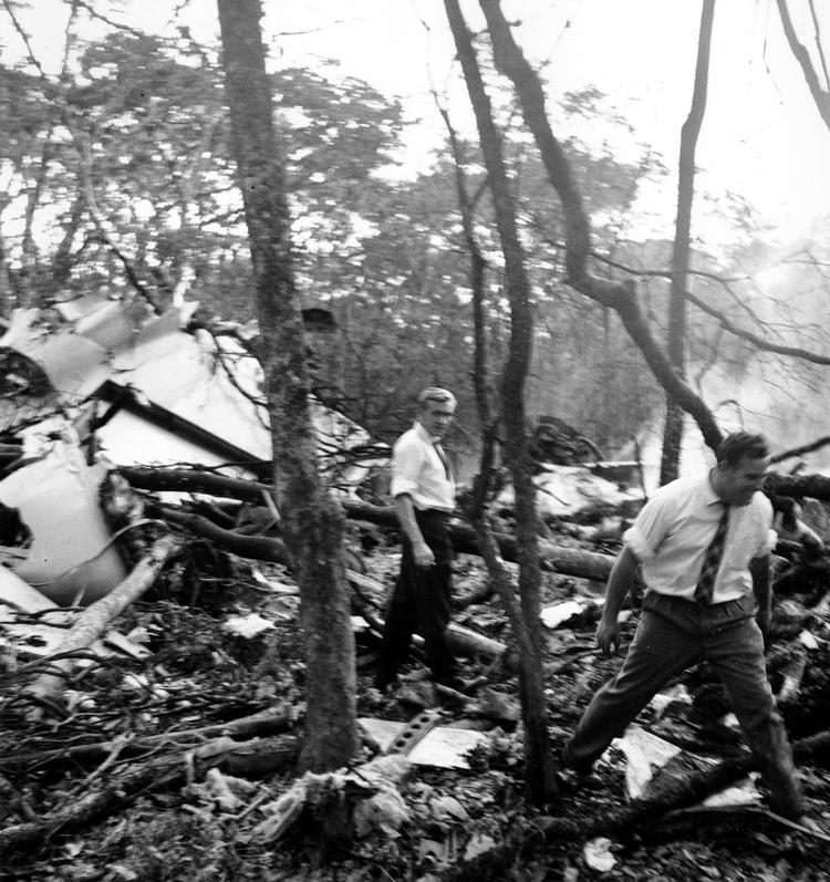 Mysterium. Årsagen til flystyrtet i 1961 kunne ikke fastslås med sikkerhed. 