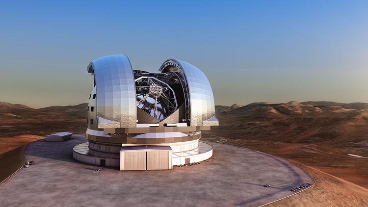 Rumkikkert. Sådan kommer det gigantiske teleskop 'European Extremely Large Telescope' til at se ud, når det står klar til brug i 2025. 