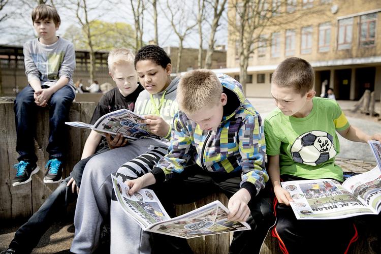 Populær. De fem drenge, Politiken spurgte, var alle ret vilde med Berlingskes nye børneavis. 