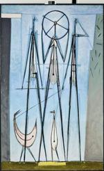 BYEN FORLADES. Sven Dalsgaard malede dette maleri tidligt i 1953. 