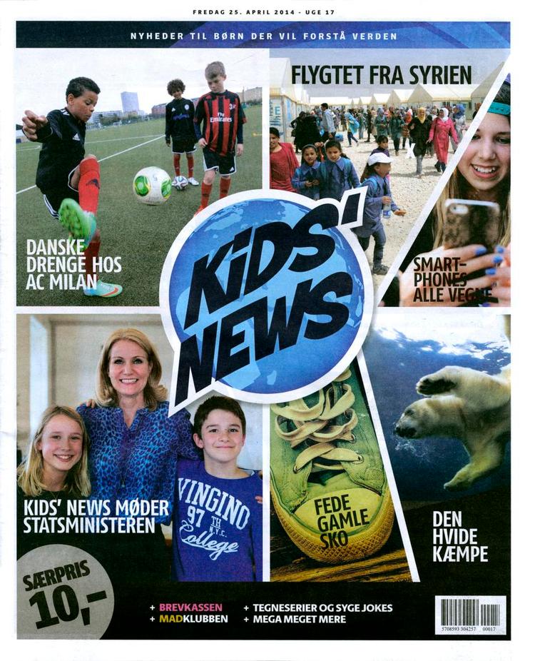 velkommen. Sådan ser forsiden ud på den første udgave af Berlingskes børneavis Kids' News. 