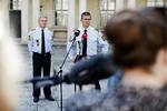 Attentatsag. Politiet holder pressemøde i Københavns Politigård i forbindelse med anholdelsen af den formodede attentatmand i sagen om drabsforsøget på Lars Hedegaard sidste år. 
