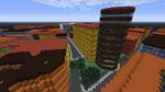 POPULÆRT. Den virtuelle udgave af Danmark i spillet Minecraft får stor ros i medierne over hele verden. Ovenfor kan ses, hvordan Rundetårn ser ud i spillet. (Foto: Geodatastyrelsen) 
