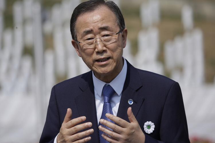 GIDSELTAGNING. FN's generalsekretær Ban Ki-moon vil have russermilits til at frigive dens fanger i Ukraine. 