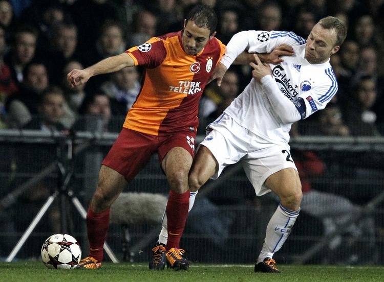 exit. Lars Jacobsen (th) under en kamp for  FCK  mod Galasasaray. 